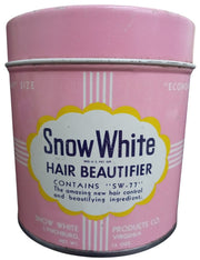 Snow White Hair Beautifier Can 1960s Display Vintage Collectible Nostalgic
