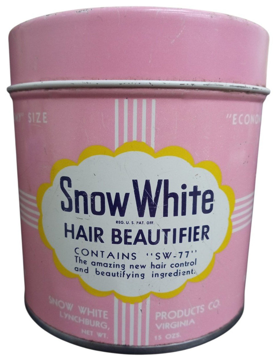 Snow White Hair Beautifier Can 1960s Display Vintage Collectible Nostalgic