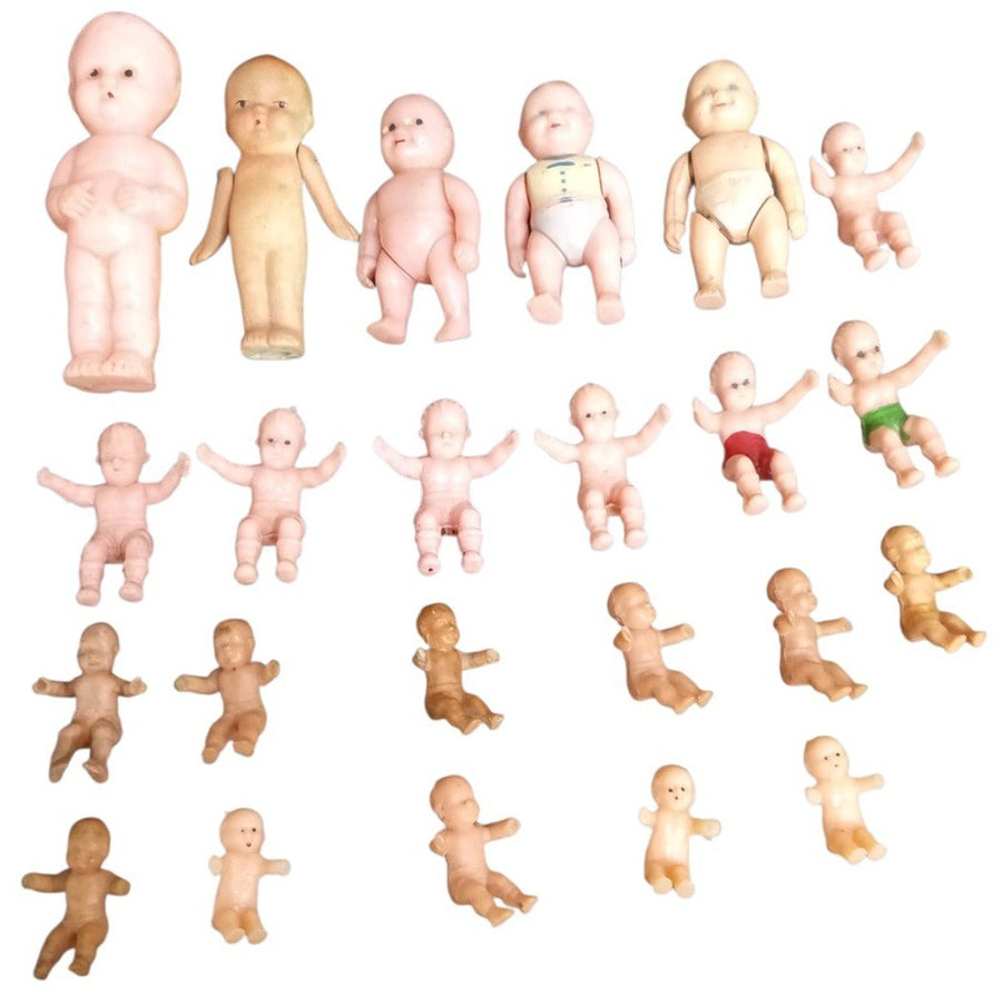 Miniature Baby Toy Figures Set Of 23 Vintage Collectible Cute Dollhouse