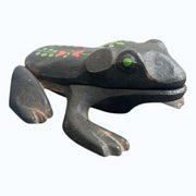 Wilton Vintage Cast Iron Frog with Hand-Painted Designs Trinket Box