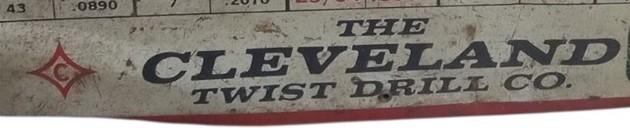 Cleveland Twist Drill Co Decimal Sign 17"x25" Vintage Industrial Decorative