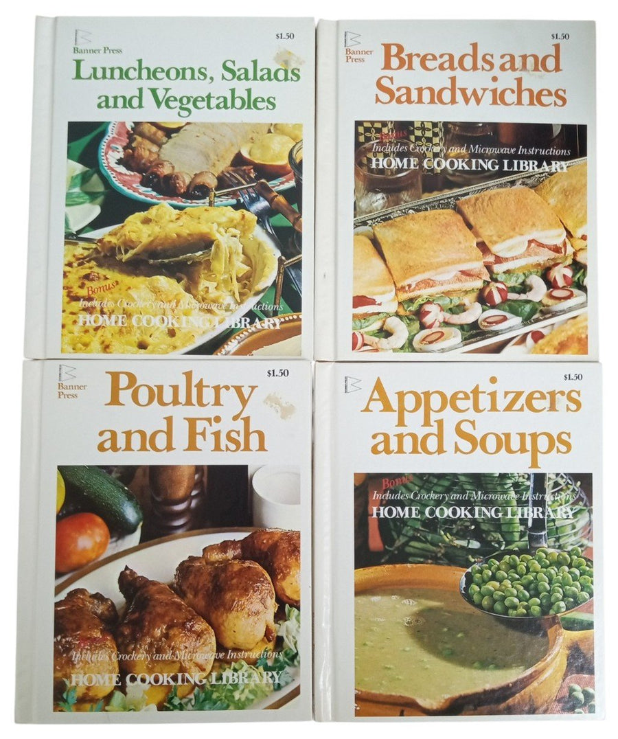 Cookbooks Banner Press Home Cooking Library 1978 Set Of 4 Vintage Collectible