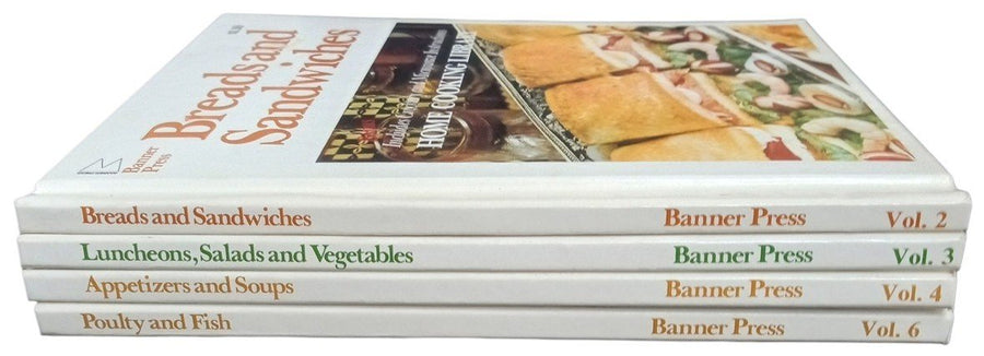 Cookbooks Banner Press Home Cooking Library 1978 Set Of 4 Vintage Collectible