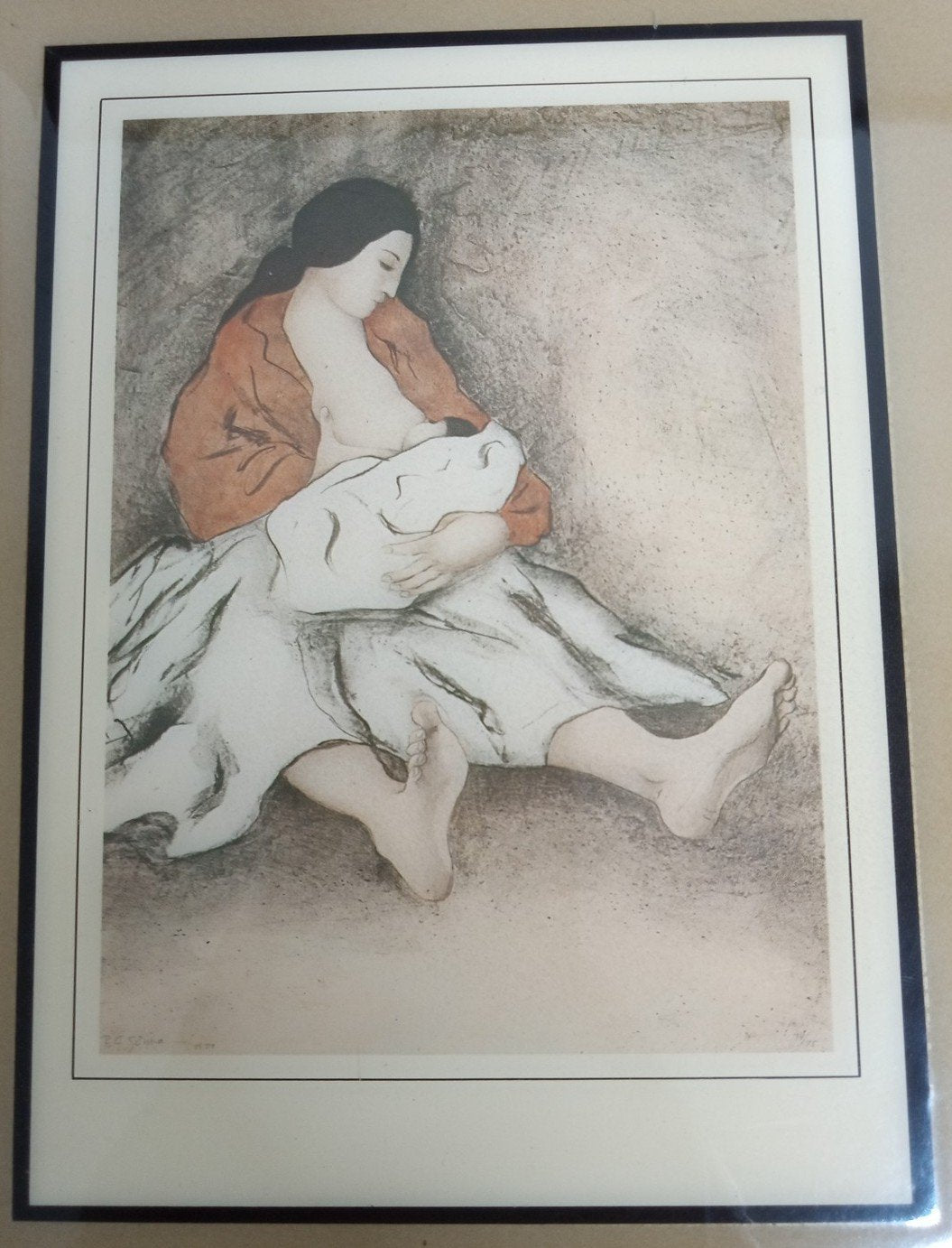 Art Tile RC Gorman Mother & Child 8"x8" Vintage Decorative Mother's Day