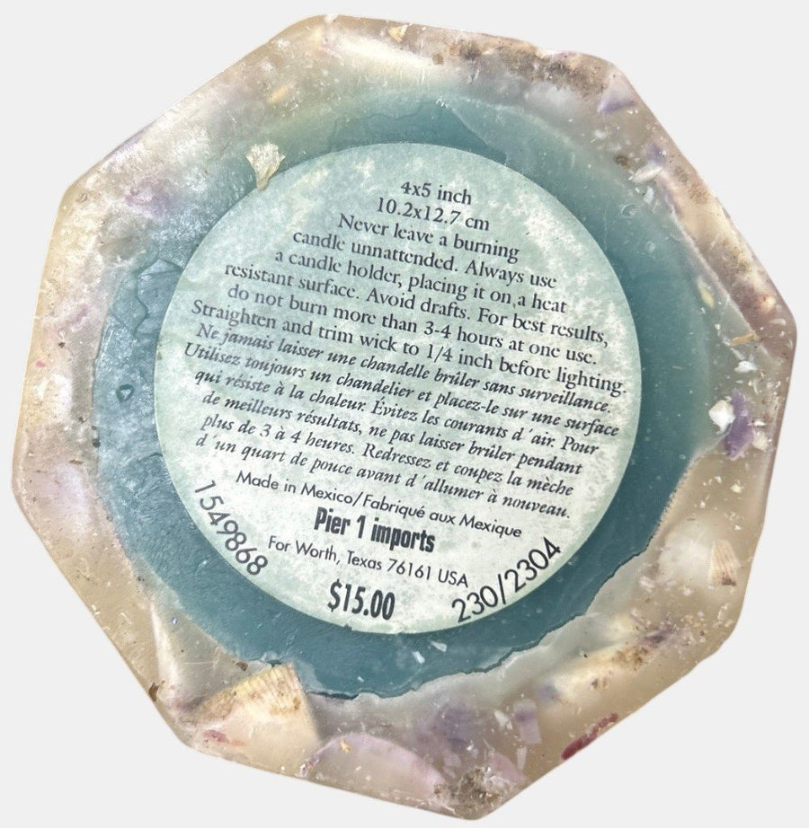 Vintage Pier 1 Octagon Seashell Candle
