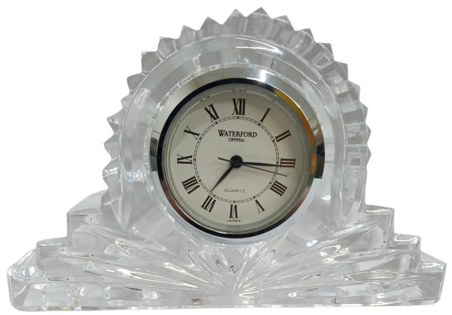 Waterford Clear Crystal Miniature Mantel Clock Retro Collectible Unique