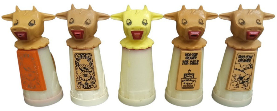 Whirley Industries Moo Cow Creamers Set Of 5 Vintage Collectible Nostalgic