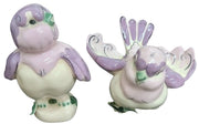 Kay Finch Purple Bird Ceramic Figures Vintage Collectible Cute Mother's Day