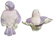 Kay Finch Purple Bird Ceramic Figures Vintage Collectible Cute Mother's Day
