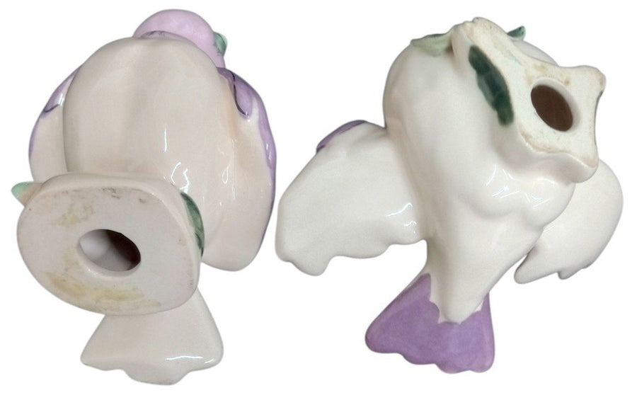 Kay Finch Purple Bird Ceramic Figures Vintage Collectible Cute Mother's Day