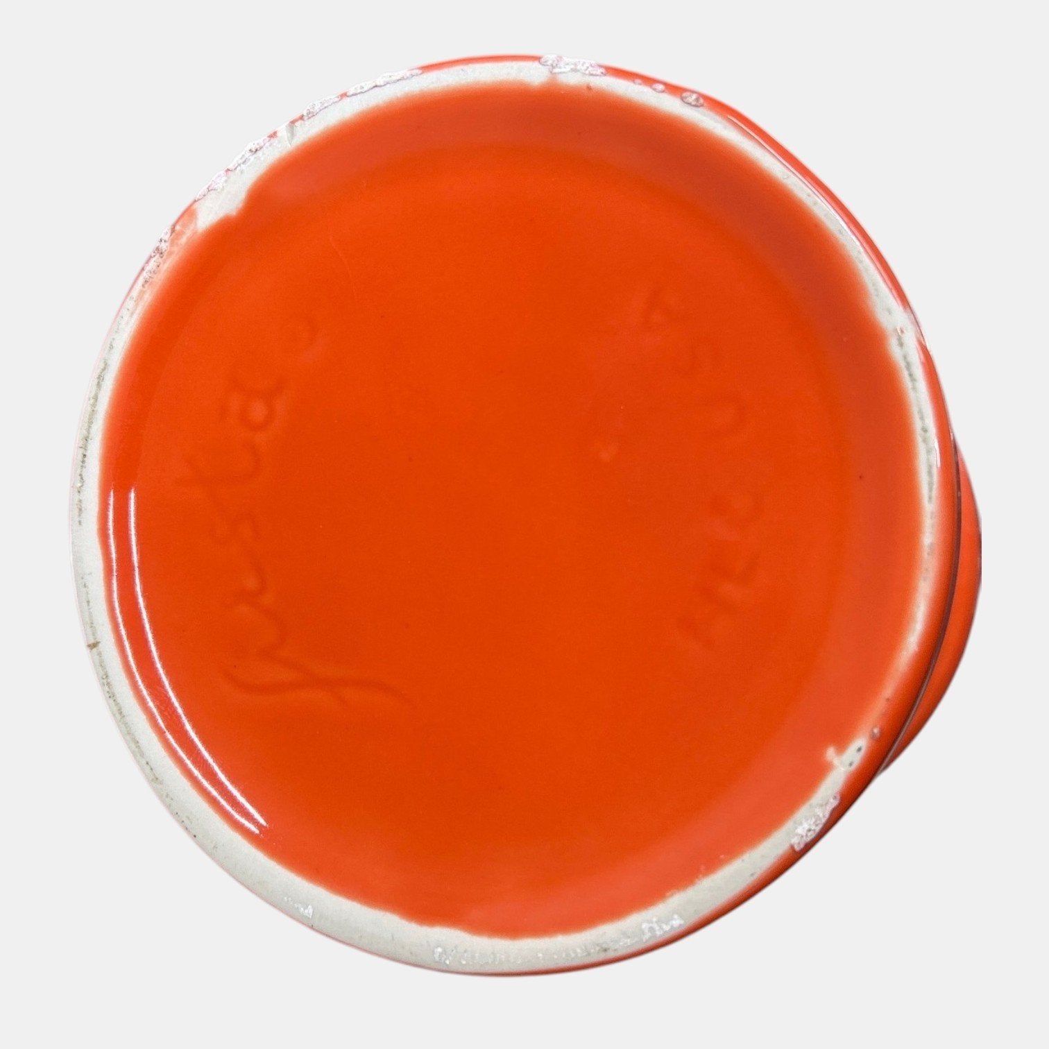 Fiesta - Poppy Orange BOTTOM of Large 3 Quart Canister Homer Laughlin