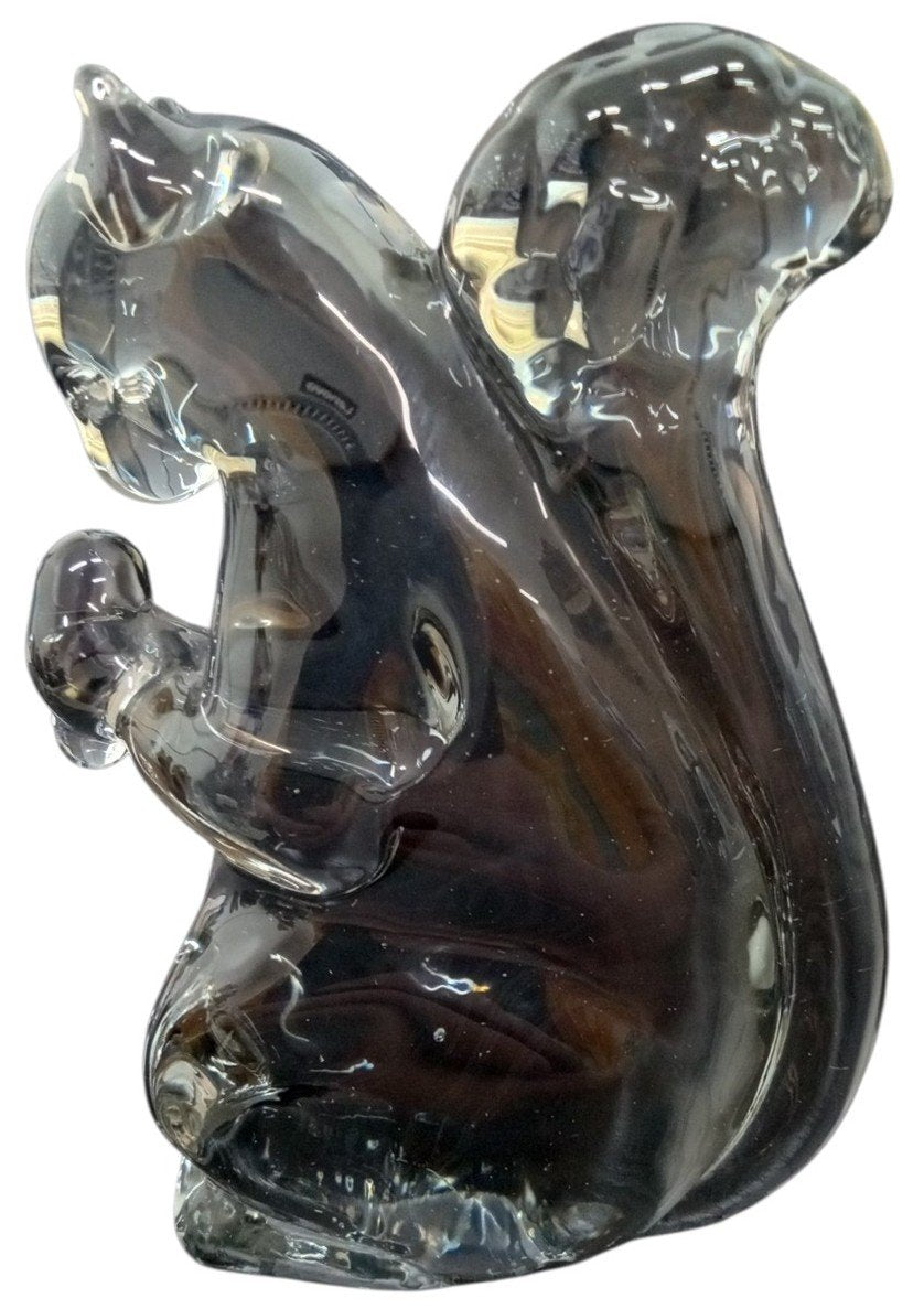 Reijmyre Black Squirrel Glass Figure Vintage Collectible Knick Knack Gift Idea