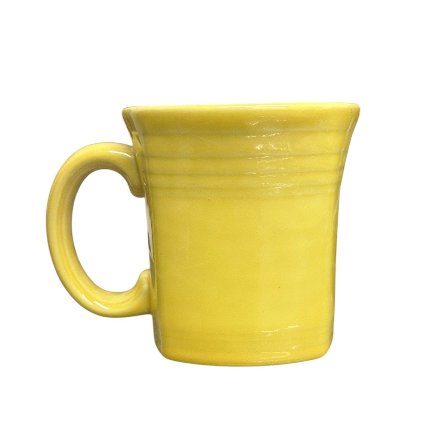 Fiesta - Sunflower Yellow Square Mug Homer Laughlin HLC Retired Ceramic Coffee Cup