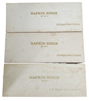 FB Rogers Silver Co Napkin Rings Set Of 12 Vintage Collectible Kitchen Tableware