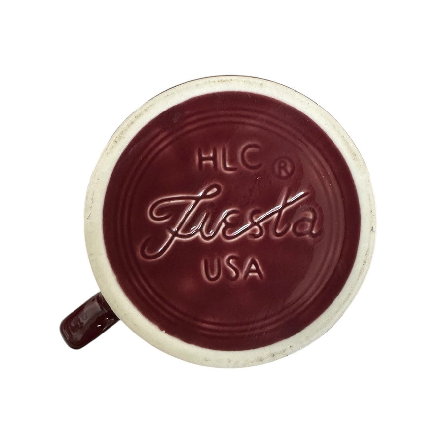 Fiesta - Cinnabar Red Ring Handled Mug Homer Laughlin HLC Retired Ceramic Coffee Cup