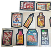 Topps Wacky Packages Stickers Likely 1970s Set Of 16 Retro Collectible Nostalgic