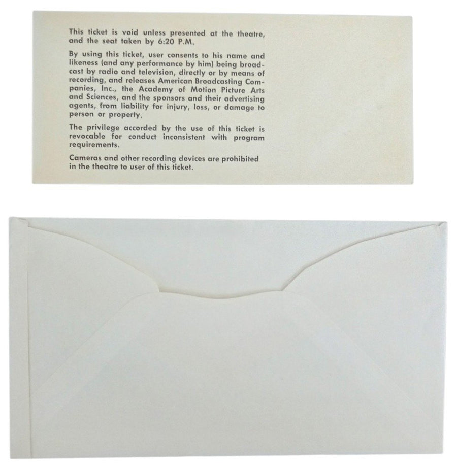 Academy Awards & Board Of Governors Ball Tickets 1966 W/Envelopes Vintage