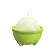 Fiesta - Chartreuse Green Tripod Bowl & Candle NIB Homer Laughlin HLC Vintage Retired Ceramic