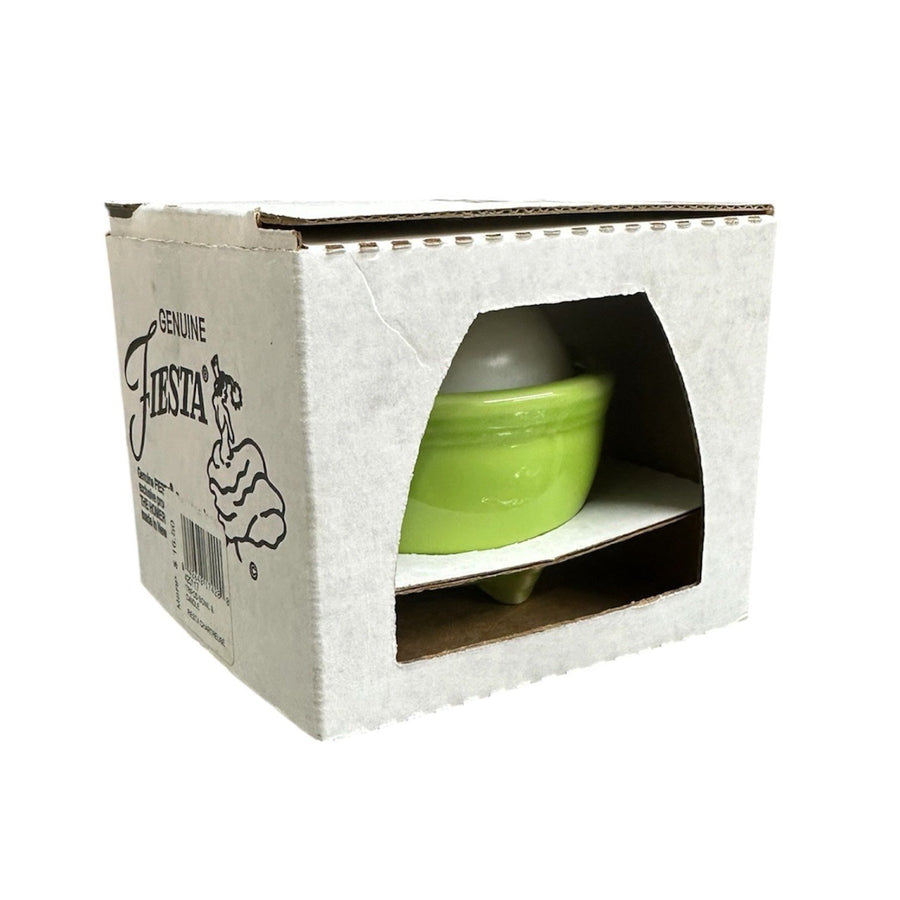 Fiesta - Chartreuse Green Tripod Bowl & Candle NIB Homer Laughlin HLC Vintage Retired Ceramic