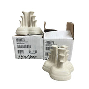 Fiesta - Linen Off-White Pyramid Tripod Candle Holder Set of 2 Homer Laughlin HLC Ceramic NIB Limited No. 240/400