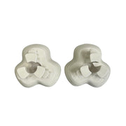 Fiesta - Linen Off-White Pyramid Tripod Candle Holder Set of 2 Homer Laughlin HLC Ceramic NIB Limited No. 240/400