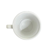 Fiesta - White Holly & Star Ring Handled Mug Homer Laughlin HLC Retired Ceramic Coffee Cup