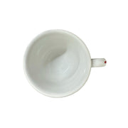 Fiesta - White Holly & Ribbon Teacup Homer Laughlin HLC Retired Festive Ceramic Cup