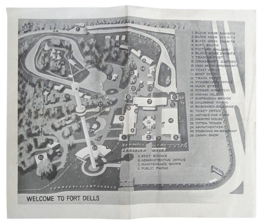 Fort Dells Wisconsin Memorabilia Lot Set Of 3 Vintage Collectible 1960s