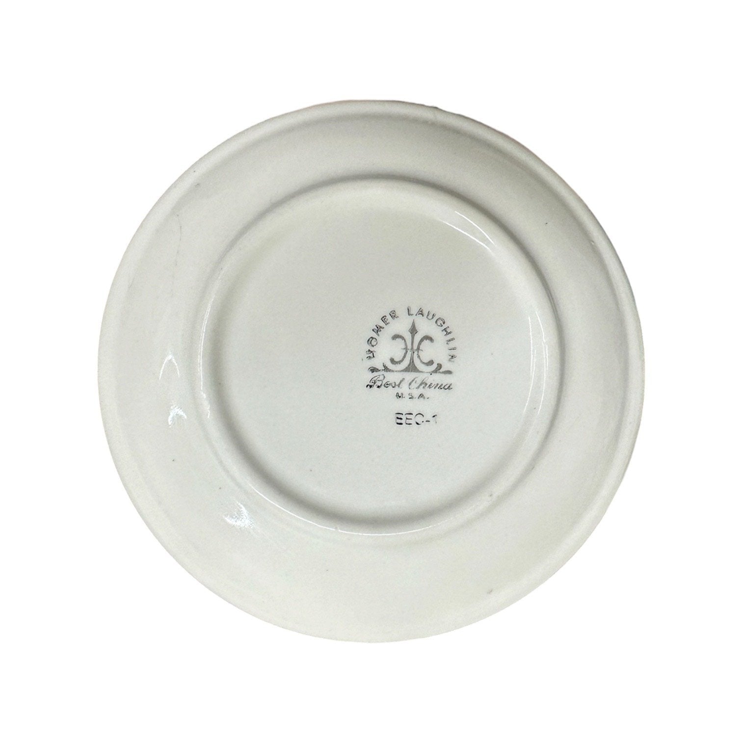 Homer Laughlin China Co. White & Blue Souvenir Of Our Visit Saucer Plate EEC-1 Newell W.V.