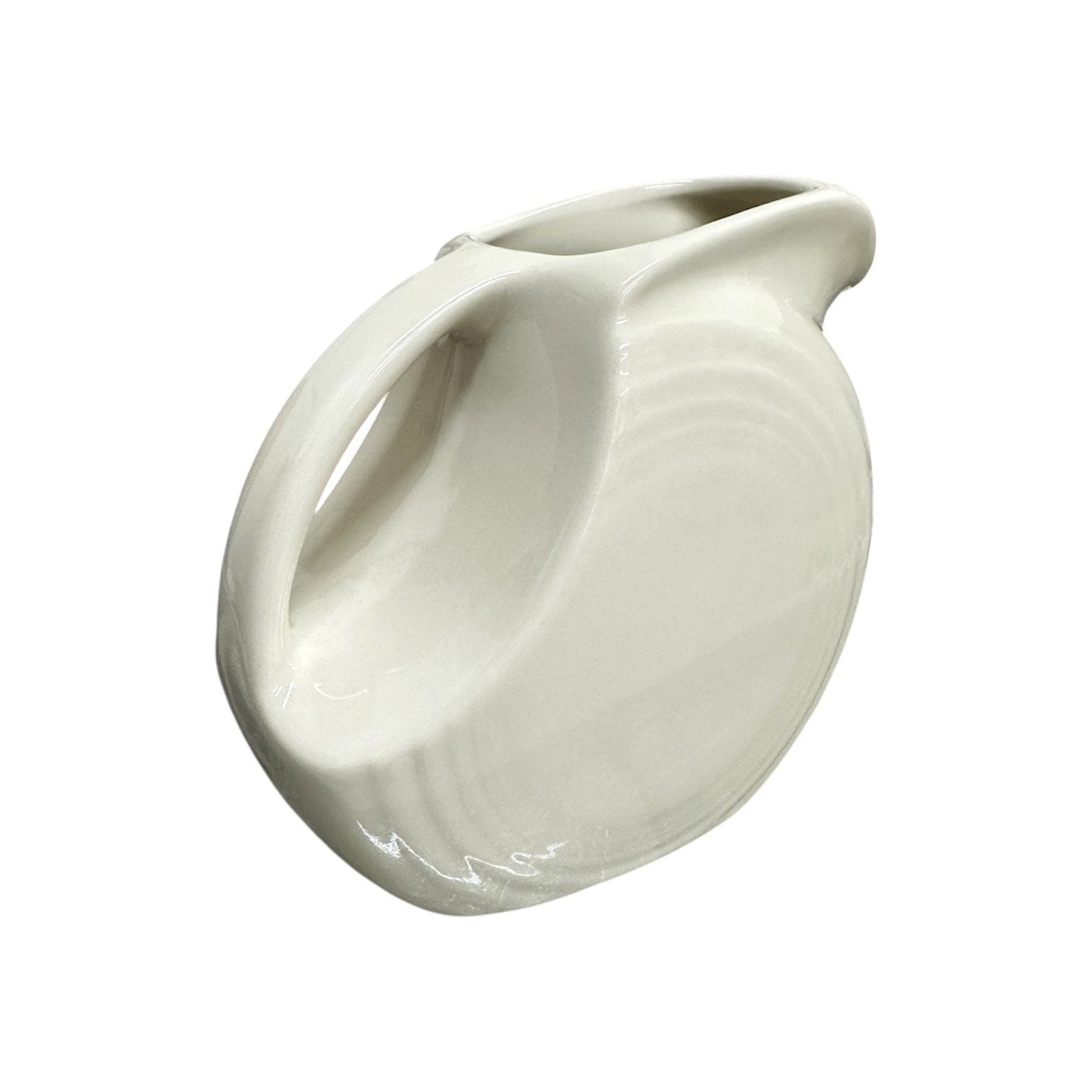 Fiesta - Linen Off-White 28oz Small Disk Pitcher Homer Laughlin HLC Ceramic
