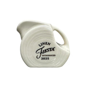 Fiesta - Linen Off-White 2025 Exclusive Mini Disk Pitcher 5oz Homer Laughlin HLC Ceramic 57th Color