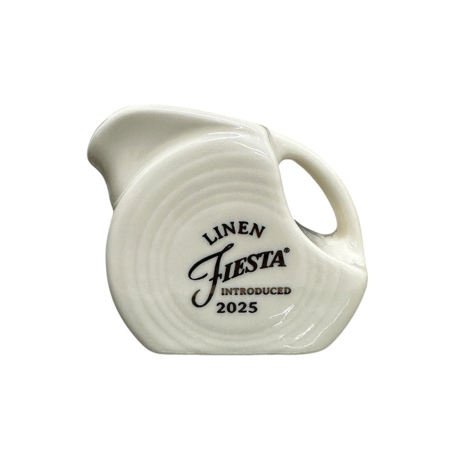 Fiesta - Linen Off-White 2025 Exclusive Mini Disk Pitcher 5oz Homer Laughlin HLC Ceramic 57th Color
