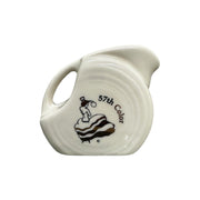 Fiesta - Linen Off-White 2025 Exclusive Mini Disk Pitcher 5oz Homer Laughlin HLC Ceramic 57th Color