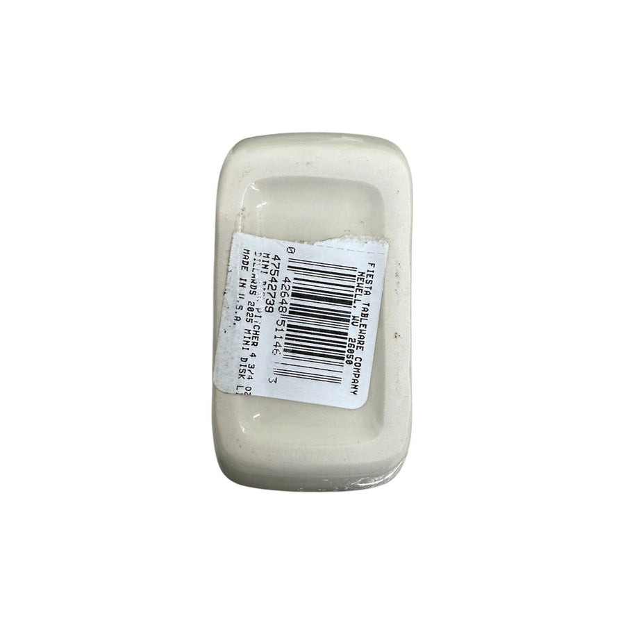 Fiesta - Linen Off-White 2025 Exclusive Mini Disk Pitcher 5oz Homer Laughlin HLC Ceramic 57th Color