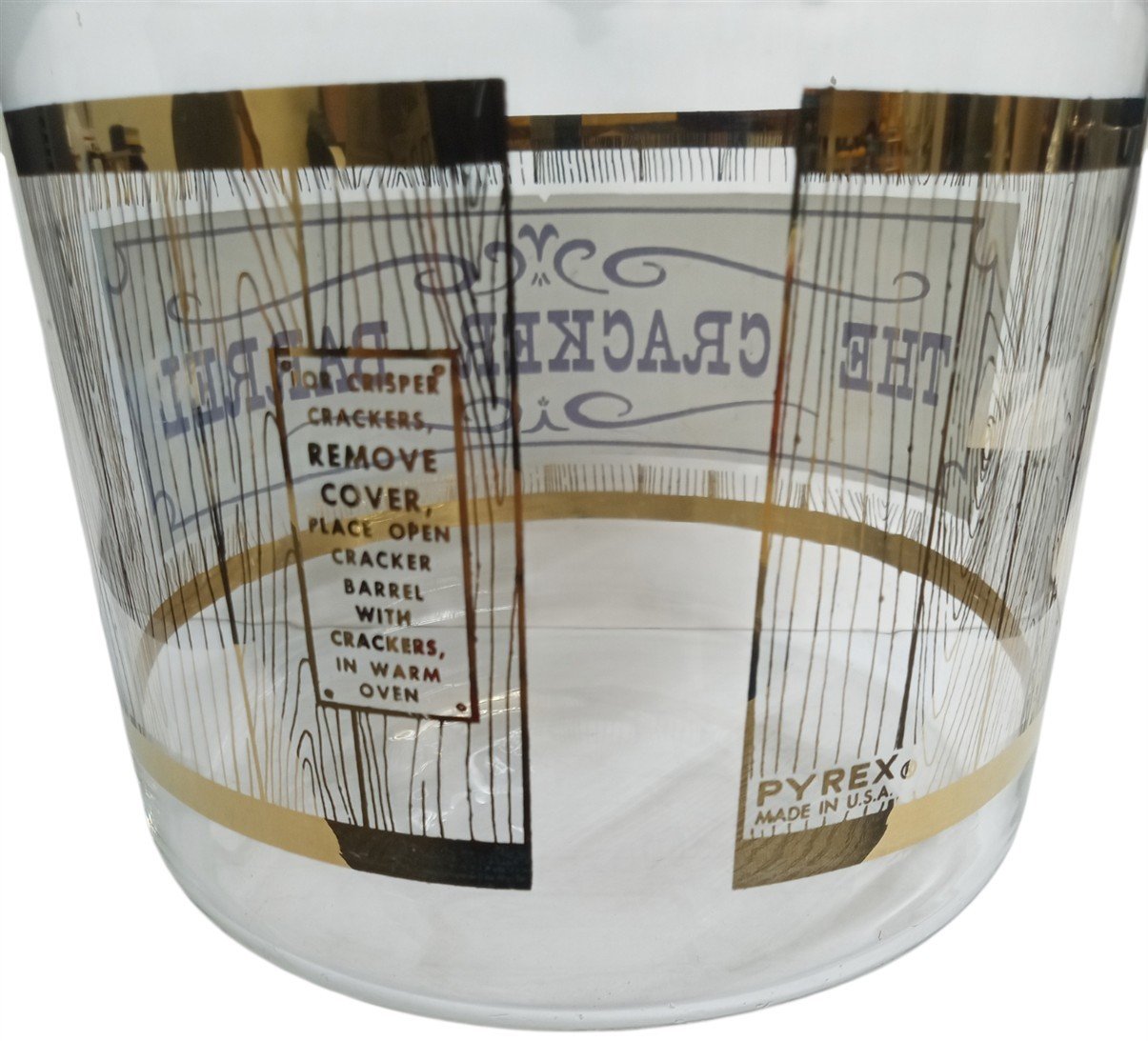 Pyrex Cracker Barrel Jar Vintage Collectible Kitchenware Food Storage 1960s