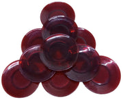 Ruby Red Glass Bread & Butter Plates Set Of 10 Vintage Collectible Serveware