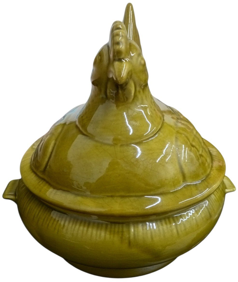 California Pottery Chicken Shaped Casserole Dish Vintage Collectible Decorative