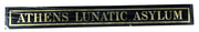 Athens Lunatic Asylum Athens Ohio Vintage Glass Jalousie Sign