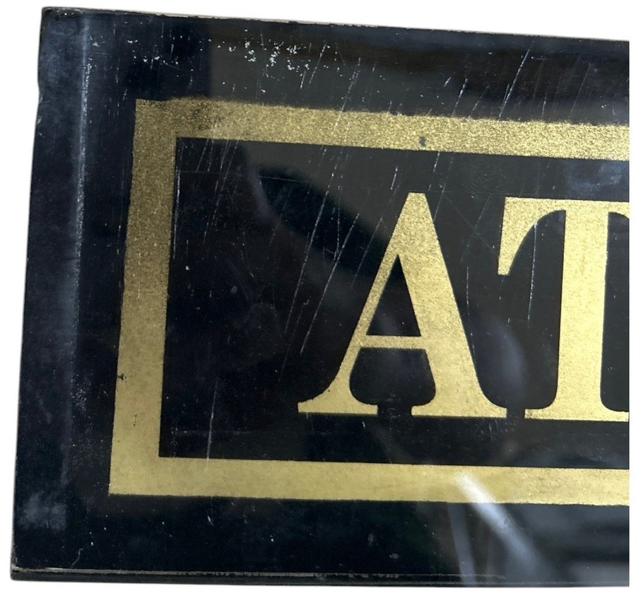 Athens Lunatic Asylum Athens Ohio Vintage Glass Jalousie Sign