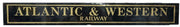 Atlantic and Western Railway North Carolina Glass Jalousie Sign