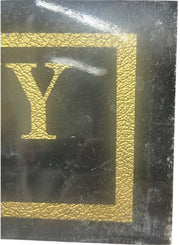 American Brewing Company Employee Entrance Jalousie Glass Sign