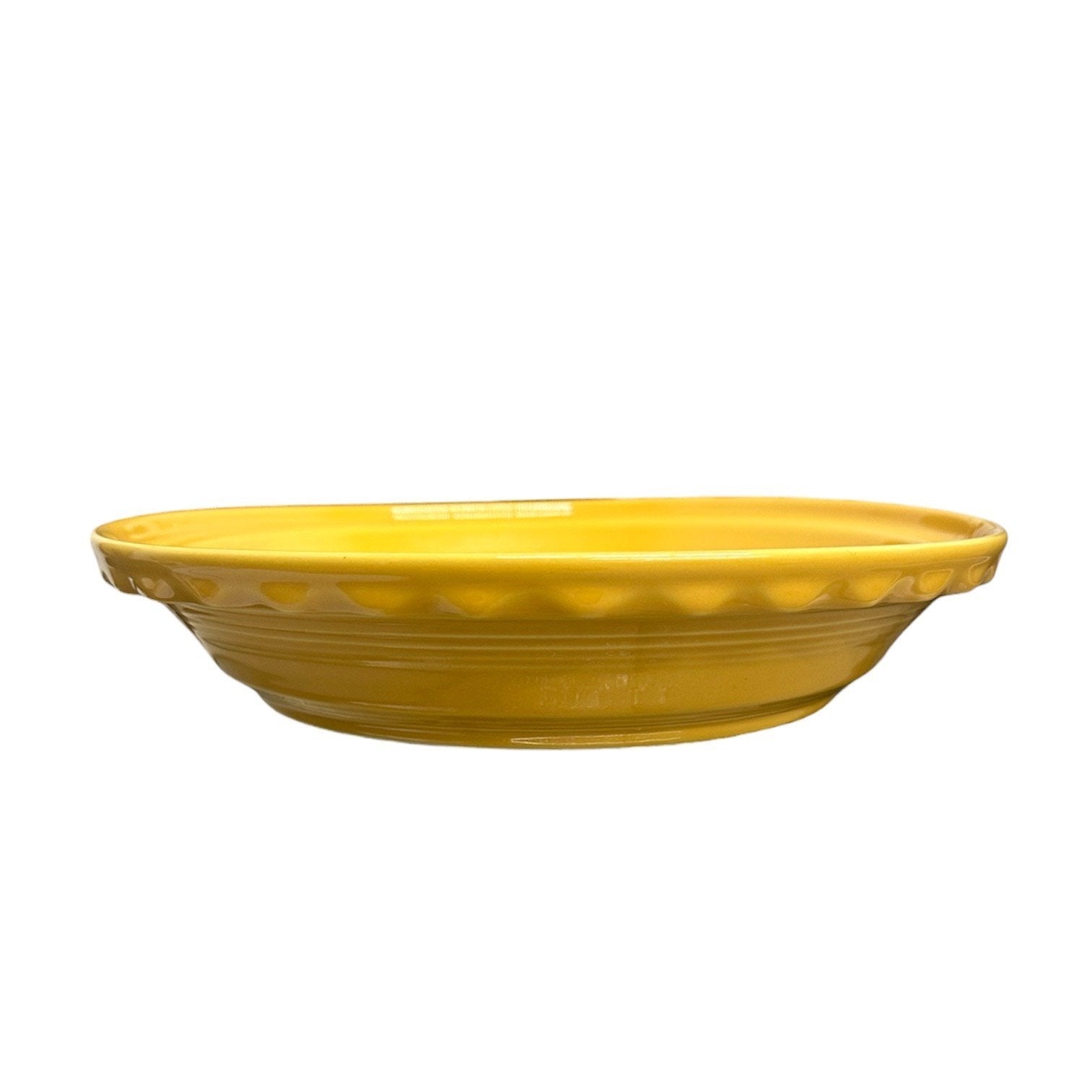 Fiesta - Marigold Yellow Deep Dish Pie Baker Homer Laughlin HLC Ceramic Baking