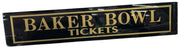Baker Bowl Tickets Philadelphia Stadium Jalousie Glass Sign