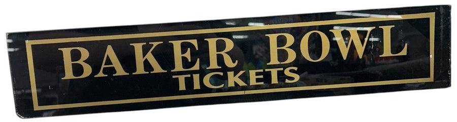Baker Bowl Tickets Philadelphia Stadium Jalousie Glass Sign