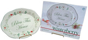 Pfaltzgraff Winterberry Bless This House Plate W/Box Collectible Decorative