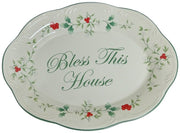Pfaltzgraff Winterberry Bless This House Plate W/Box Collectible Decorative