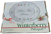 Pfaltzgraff Winterberry Bless This House Plate W/Box Collectible Decorative
