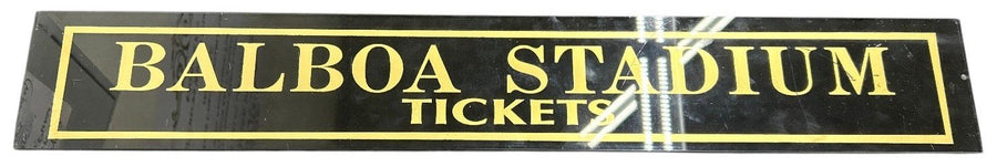 Balboa Stadium Tickets Los Angeles Jalousie Glass Sign