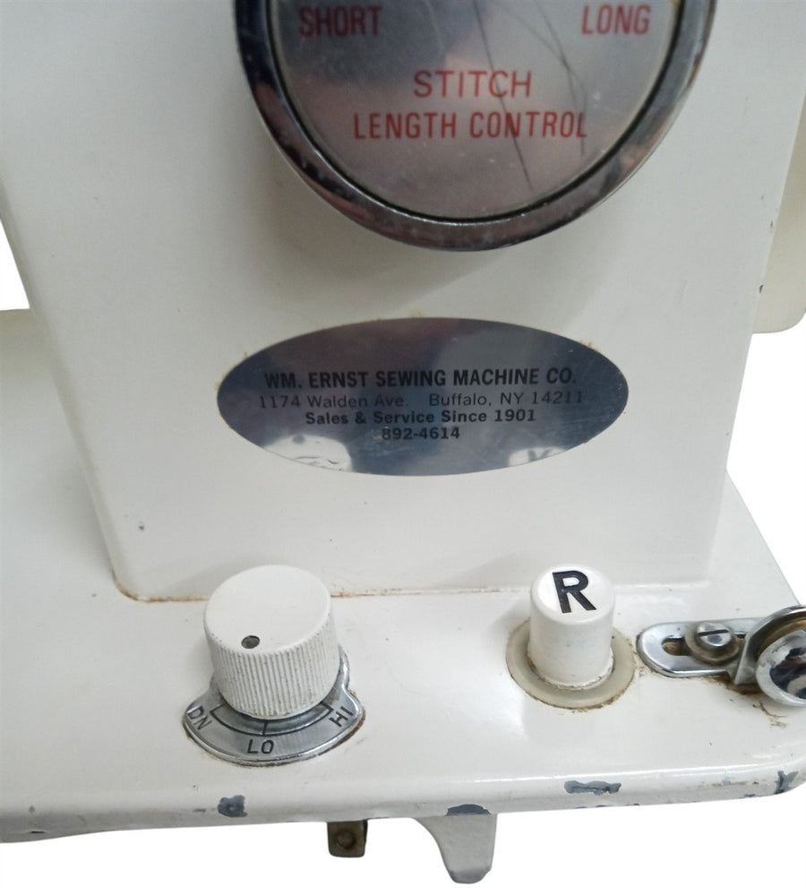 White Zig Zag Sewing Machine 1960s Vintage Retro Collectible Nostalgic 1960s