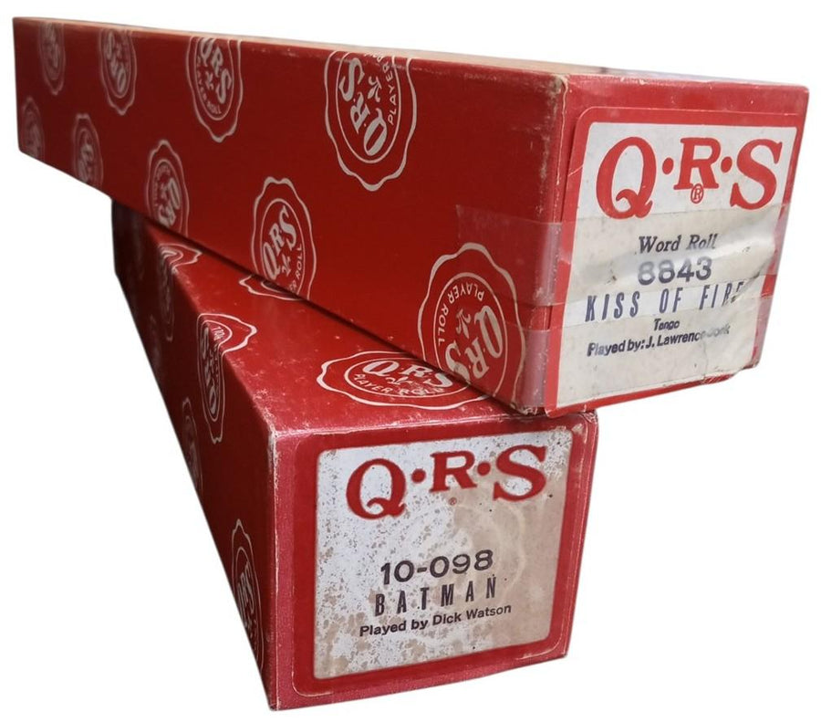 QRS Player Piano Rolls Batman & Kiss Of Fire 1960s Vintage Collectible Music